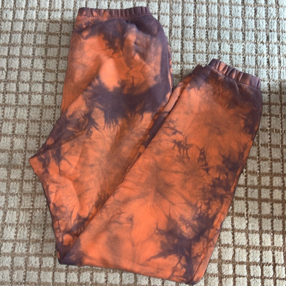 i.am.gia orange and purple tie dye sweatpants